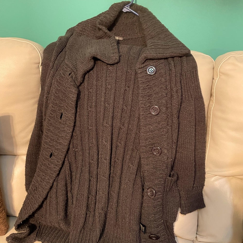 Twenty One Grey Button Down Sweater - image 1
